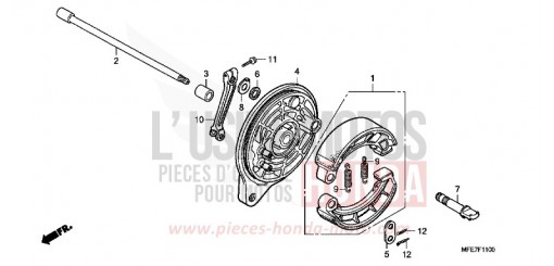 BREMSPLATTE, HINTEN VT750C28 de 2008